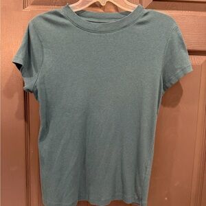 a new day Teal Short Sleeve Women's Top